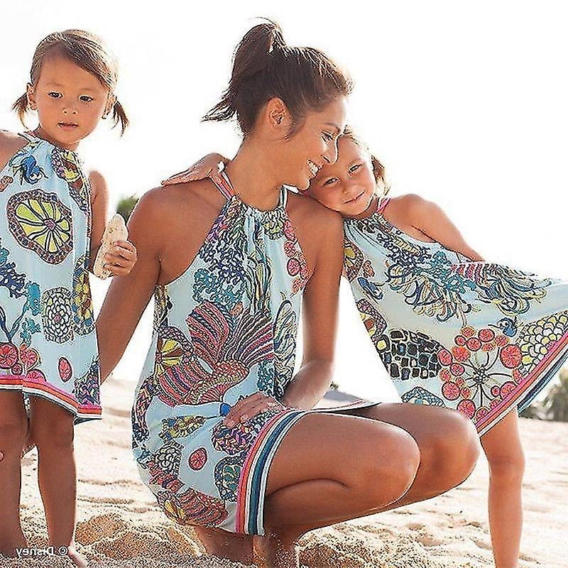 Mom and daughter matching beach dresses hotsell