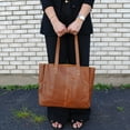 thumbnail image 4 of Leather Tote Bag for Women, Multipurpose Shoulder Satchel for Travel, Work, or Daily Use, 4 of 9