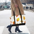 thumbnail image 4 of FORMRS Canvas Laptop Tote Bag for Women with 15.6" Computer Compartments Shoulder Handbag, Orange Leaves, 4 of 7