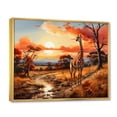 thumbnail image 2 of Designart "African Girafes Savanna horizon I" Animals Floater Framed Wall Art Print, 2 of 7