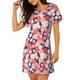 thumbnail image 2 of Fotbe Japanese Cherry Blossoms Bata de Dormir para Mujer con Estampado, Camisón de Algodón de Manga Corta, Ropa de Dormir Casual, 2 of 6