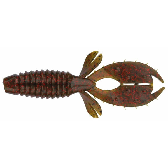 Big Bite Baits YoMama Soft Plastic Creature Bait (Green Pumpkin Red Flake, 3 inch)