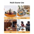 thumbnail image 2 of 15 Inch Round Placemats Set of 4, Orange Black Non Slip Heat Insulation PP Table Mats, Farmhouse Striped Modern Abstract Art Washable Place Mats for Kitchen Dining Party Table Decor, 2 of 7