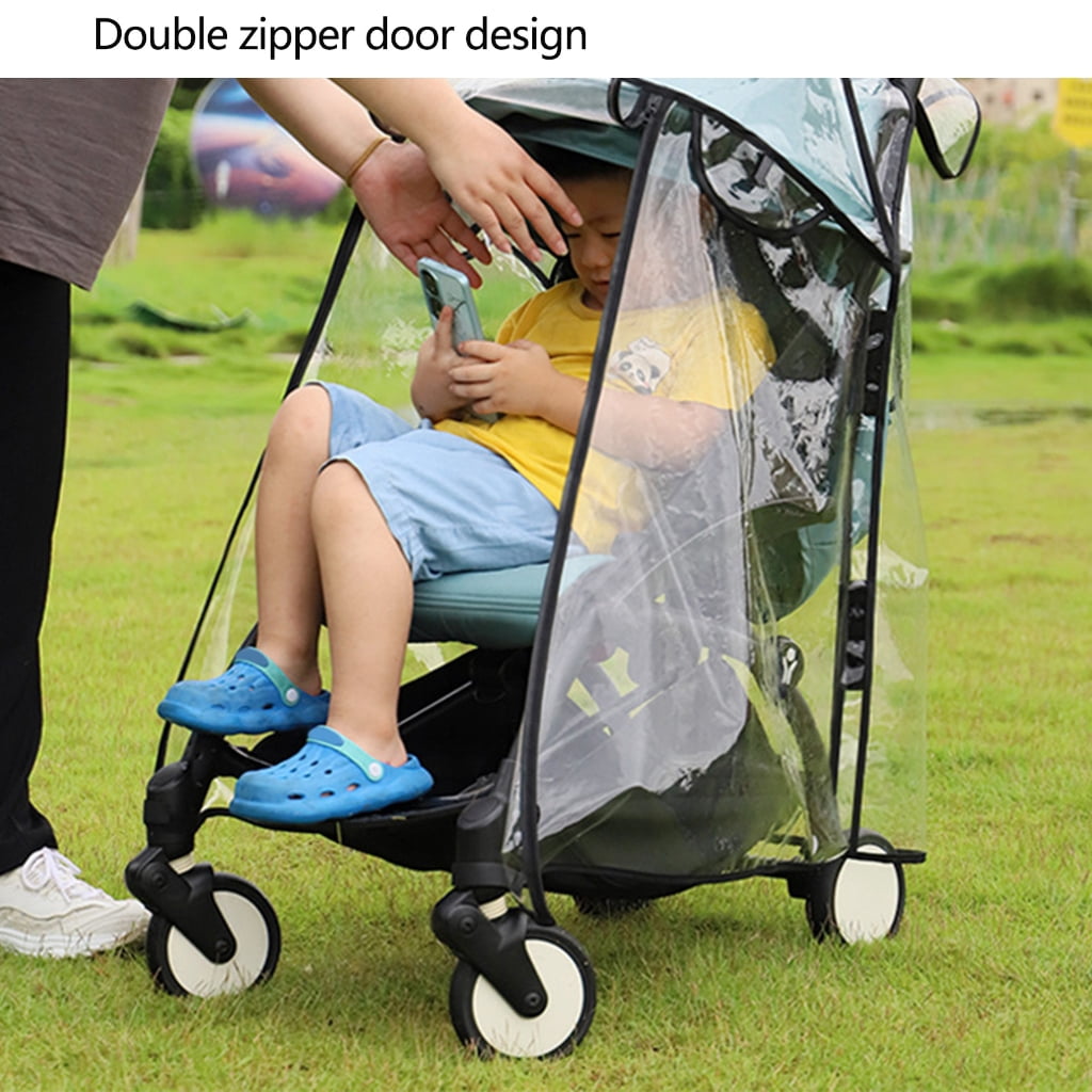Baby Strollers Weather Proof Cover Windproof Clear EVA Rain Protector