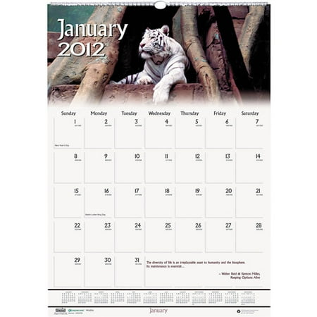 House of Doolittle Earthscapes Wildlife Wall Calendar