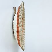 Baskets for Wall Decor, Woven Basket Wall Decor,Farmhouse & Rustic Flat Hanging Woven Wall Basket, Handcrafted Seagrass Baskets for Rustic & Boho Wall Decor