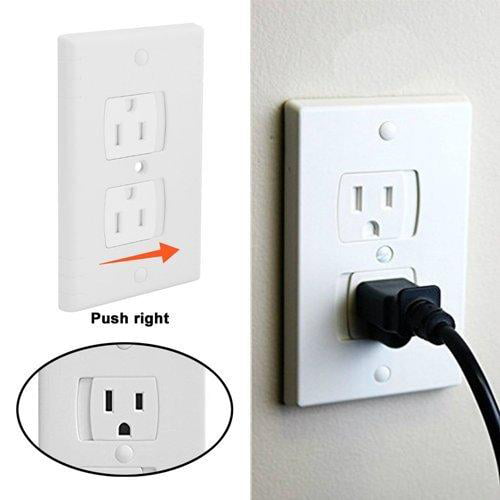 Universal Self-Closing Electrical Outlet Covers Extra Safe Retardant Child 