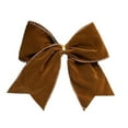 thumbnail image 2 of 5.9 Inch Velvet Christmas Bow - Ombre Rose Gradient Polyester Decoration for Wreaths, Gift Wrapping & Holiday Party Decor (Brown), 2 of 6