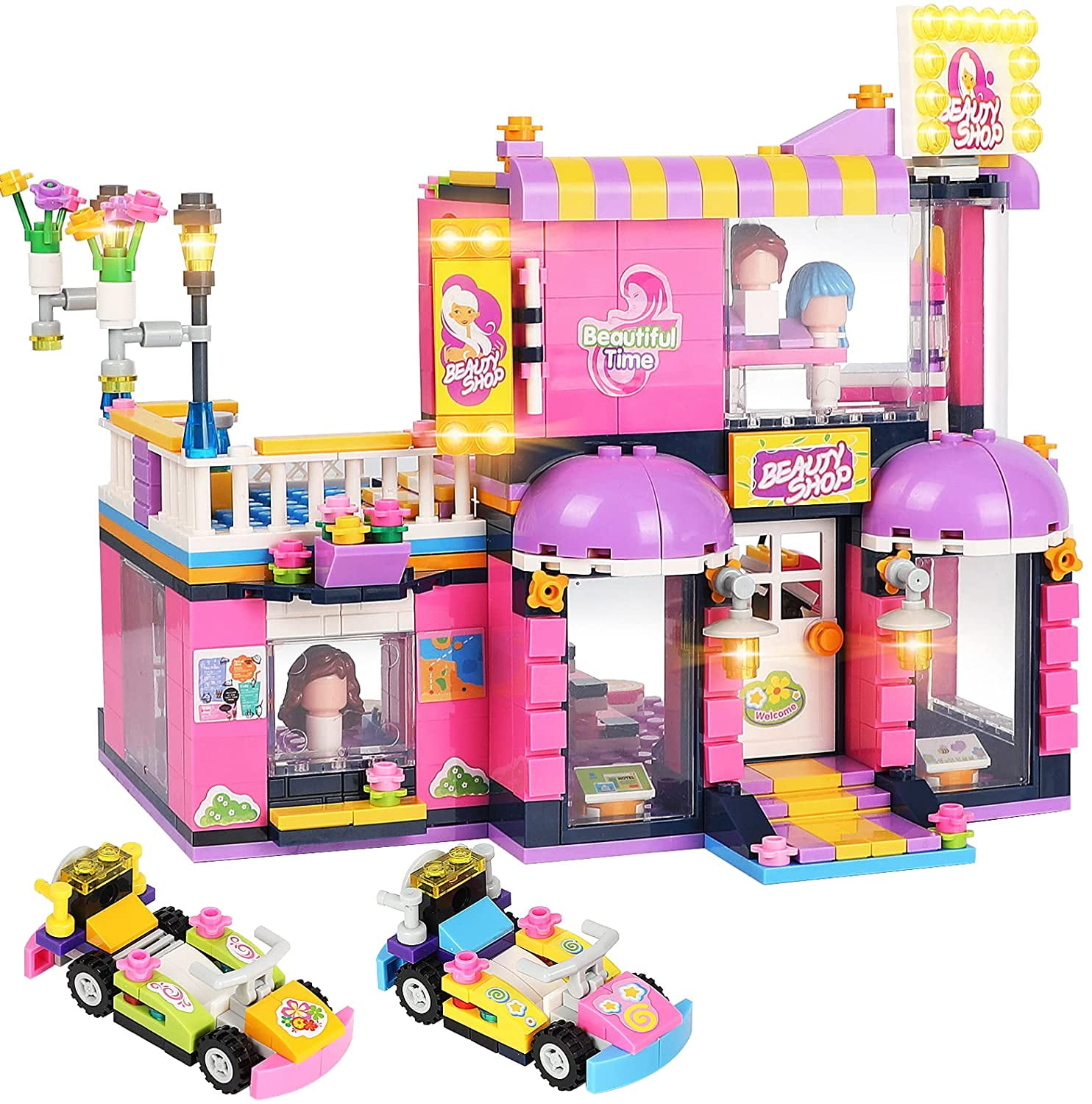 Exercise N Play Friends Hair Salon Fun Toy Building Blocks Kit, Learning  Roleplay Gifts for Girl 6-12 (646 Pieces) 