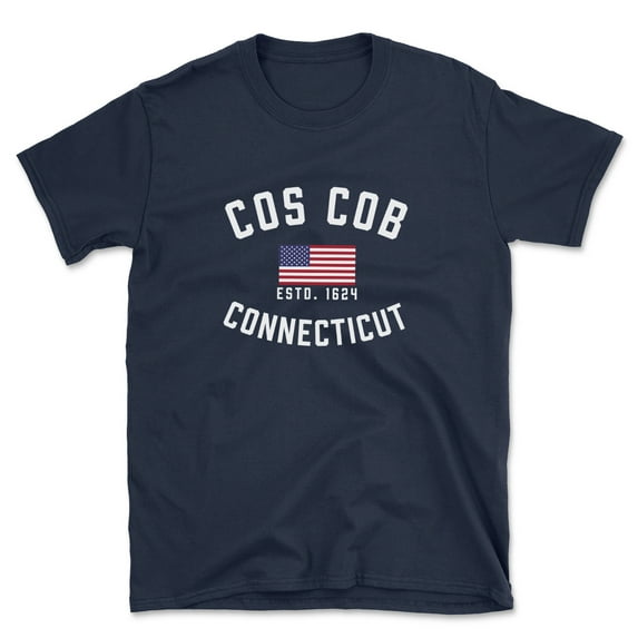 Cos Cob Connecticut Patriot Men's Cotton T-Shirt