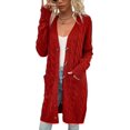 thumbnail image 1 of LAICAIW Womens Cardigan Long Sleeve Cable Knit Sweater Open Front Loose Outwear with Pocket, 1 of 5