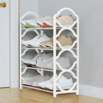 Hiroekza 4-Tier Shoe Rack for Dorm, Sturdy Shoe Organizer, 8 Pairs of Shoes, Space Saver Shoe Rack Organization Shelves