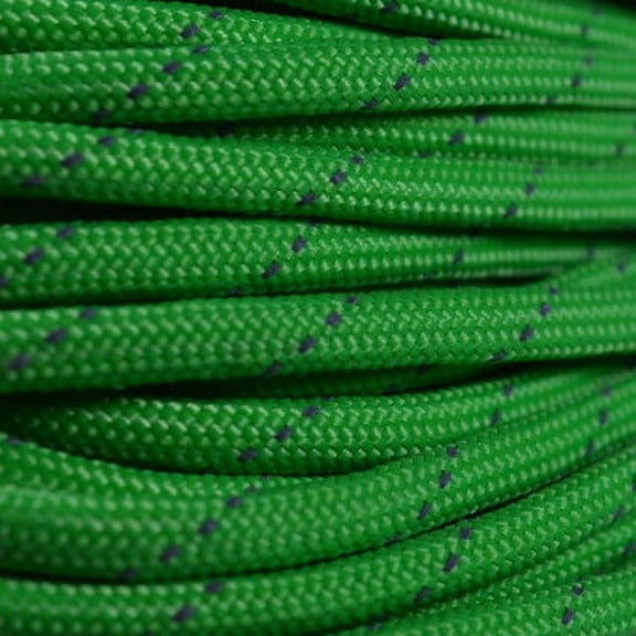 BoredParacord Brand 550 lb Reflective Tracer Neon Green Paracord (100 feet)