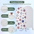 thumbnail image 3 of 4th of July Arch Backdrop Cover, Spandex Fitted Wedding Arch Cover, Independence Day Blue Red Star Fireworks Round Top Stand Covers for Birthday Ceremony Bridal Shower Party Decor 5x2.1 Ft, 3 of 9