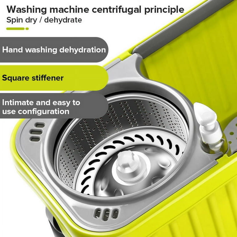 meioro 360 Rotating Bucket Spin Mop Car Wash Set, Adjustable Long Handle  Car Washing Mop Cleaning Supplies Kit with 2 Microfiber Chenille  Scratch-Free