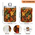 thumbnail image 5 of Yayeee 2 Pack Qtip Holder Bathroom Cotton Swab Canister with Lid Clear Dispenser Set, Colorful Autumn Leaves, 5 of 6