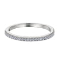 thumbnail image 1 of Sterling Silver Rhodium Finish Milgrain Cubic Zirconia Ring, 1 of 2
