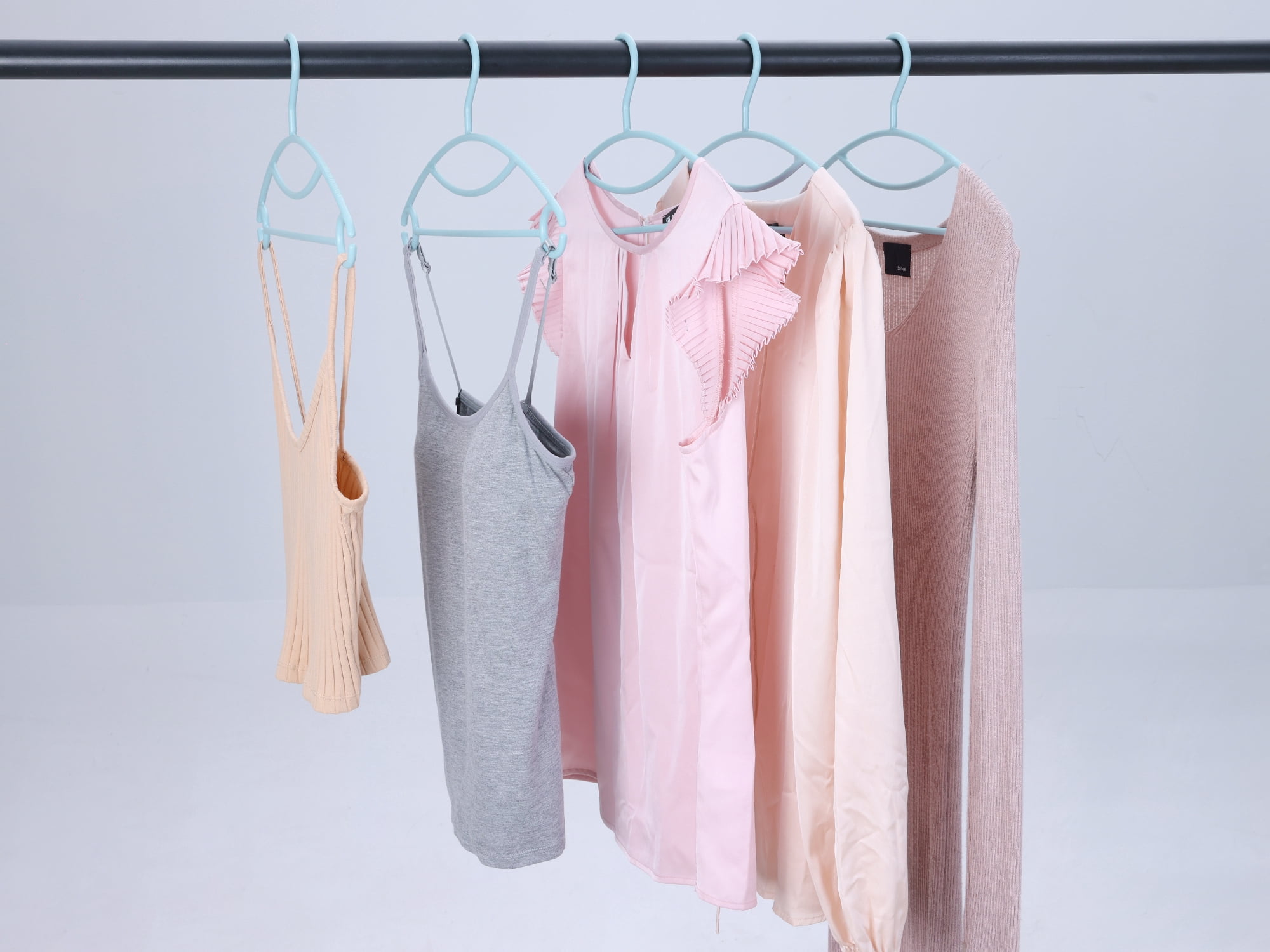 Unique Bargains Non-Slip Space Saving Clothes Hangers 10 Pack Blue