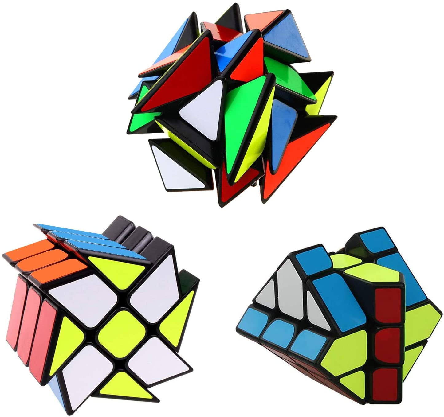 Speed Cube Set FFIY 3 Pack Magic Speed Cube Bundle 3x3x3 YJ Windmill ...