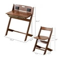 thumbnail image 7 of BALANBO Bamboo Adjustable Height Kids Desk and Chair Set,Reading Homework Drawing Table Computer Station Children School Study Desk Multi Function Desk,Writing Table w/Storage Drawer (Walnut Color), 7 of 7
