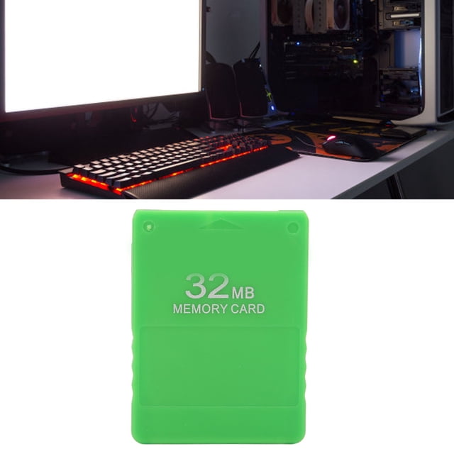 32MB Memory Card, External Portable Memory Card FMCB 1.966 High Speed Plug and Play for Data Storage Yellow,Green