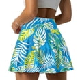 thumbnail image 2 of Xoenoiee Tropical Monstera Palm Leaves Print Golf Skorts for Women Pleated Lightweight Tennis Skort with Pockets Shorts Mini Running Skirt Plus Size, Size 2XL, 2 of 7