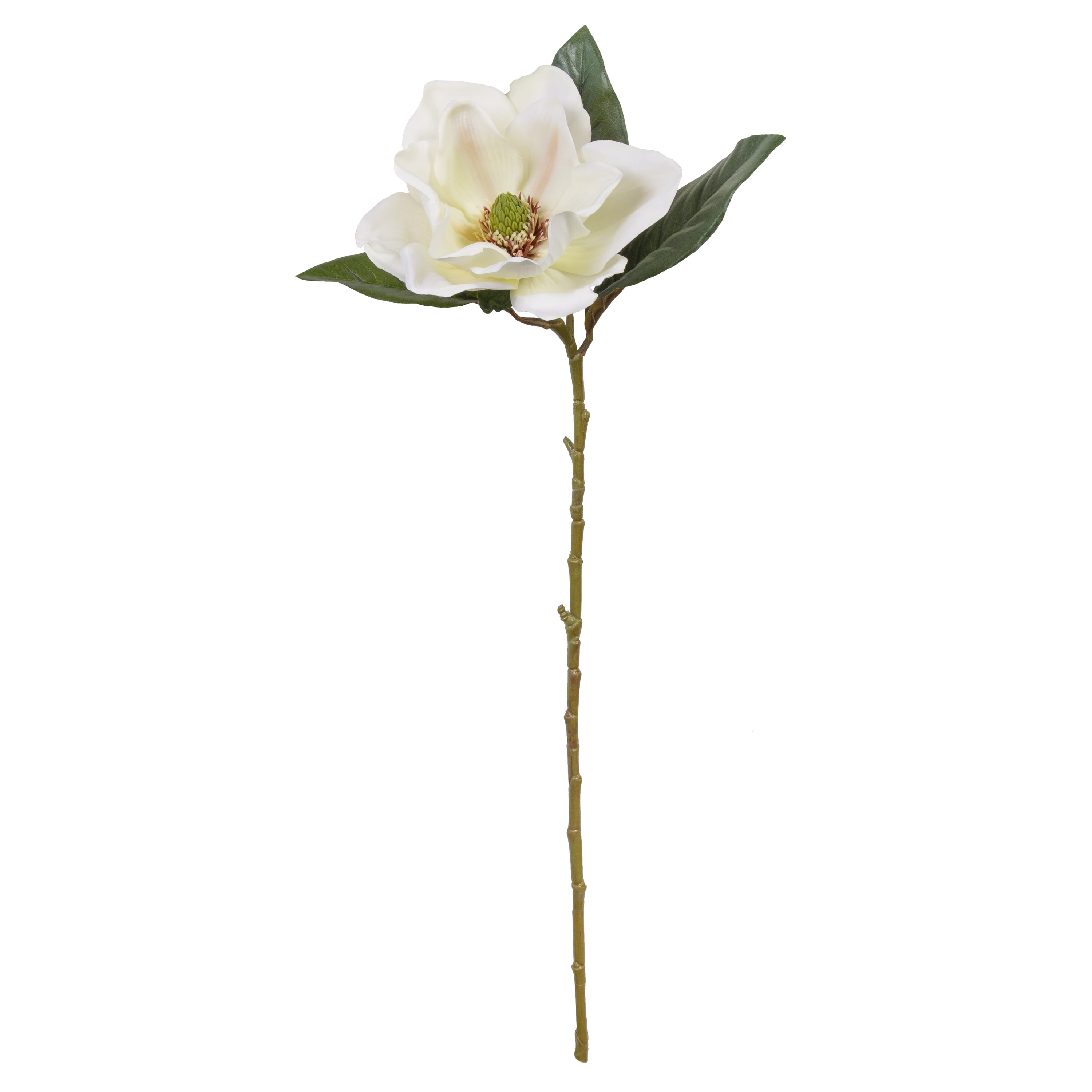 28" Artificial Silk White Magnolia Single Head flower Long Stem, by Mainstays