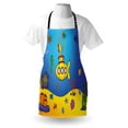thumbnail image 3 of Yellow Submarine Apron Nautical Kids Colorful Fish Underwater Jellyfish Seahorse Shells Starfish, Unisex Kitchen Bib Apron with Adjustable Neck for Cooking Baking Gardening, Blue Yellow, by Ambesonne, 3 of 3