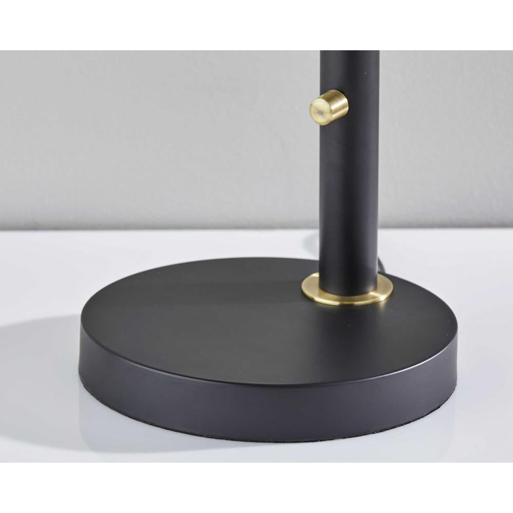 Brass Cinch Black Metal Adjustable Desk Lamp