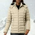 thumbnail image 5 of Perfectbot Women's Winter Jacket with Detachable Hood, Zipper Pockets Quilted Bubble Coat for Fall and Winter, 5 of 8