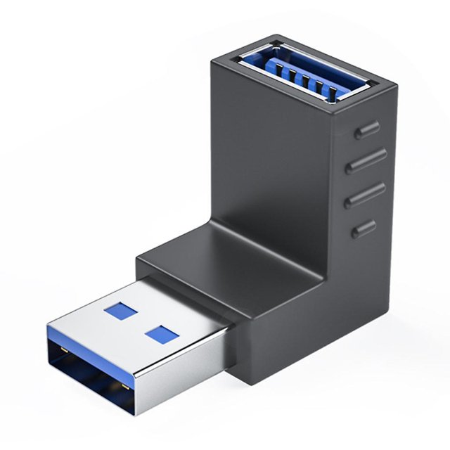 Up Adaptador USB 3.0 Ángulo vertical arriba y abajo de 90 grados Horizontal izquierda y derecha