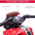 thumbnail image 3 of Aosom 6V Electric Motorcycle for Kids, Dirt Bike, Battery-Powered Ride-On Toy Off-Road Street Bike with Pedal, Headlights, and Training Wheels, Red, 3 of 9