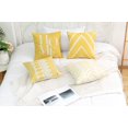 thumbnail image 6 of Throw Pillow Covers Set of 4 Decorative 20x20 Inch for Sofa Couch, Yellow and White Square Outdoor Accent Pillows Cover Case for Cushions Bed and Living Room Farmhouse Decoration (Yelow new0150), 6 of 6