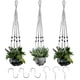 thumbnail image 1 of Colgador de macramé para plantas RIFNY, 89 cm, paquete de 3 ganchos grises, 1 of 8