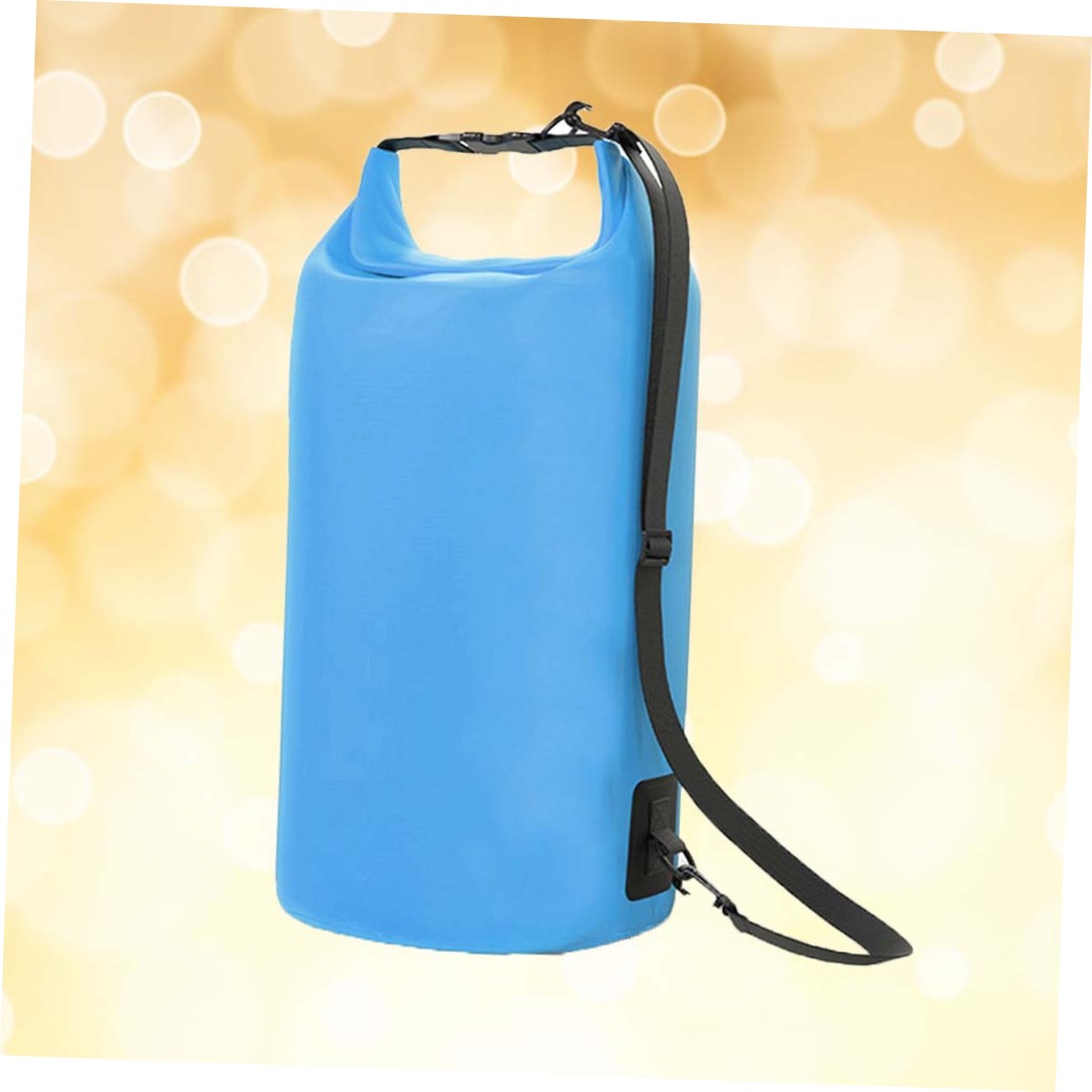 AURARMLET Multifunctional Sky Blue Waterproof Bucket Bag for Outdoor Sports PVC Rafting Swimming Dry Bag