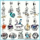 thumbnail image 2 of Real 925 Disco De Plata Esterlina 100 Aniversario Donald Duck Love Charms Beads Fit Pandora 925 Pulseras Originales Fino DIY Joyería Regalos, 2 of 4