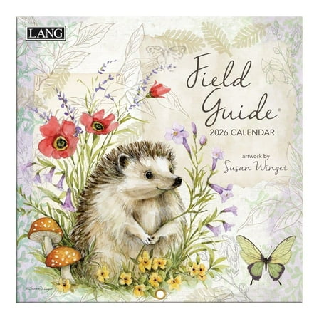 Lang Companies, Field Guide 2026 Mini Wall Calendar, 7'' X 7'', 12-Month Calendar with Stapled Binding