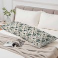 thumbnail image 6 of Watercolor Flowers Body Pillow Cover 20 x 60 Inch Decorative Pillow Cover Green Floral Leaves Retro Rustic Beige Lumbar Pillowcase Seasonal Rectangle Cushion Case for Couch Sofa Bed Living Room, 6 of 9