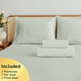 thumbnail image 2 of Kingrest 100% Algodón Juego de Sábanas de 4 Piezas para Cama California King, Bolsillos Extra Profundos para 40cm, Ultra Suave y Transpirable, 2 of 9