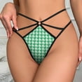 thumbnail image 3 of Aesthetic Dark Green And White Ripple Open Type Women's Panties Crotch Opening G-strings Thongs Lingeries Underwear, 3 of 7