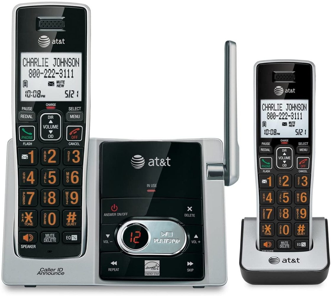 AT&T TL88102 DECT 6.0 2 Line 2 Cordless Phones w/ Answering System NEW 