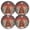 Red, variant on Ryvnso Trees Christmas Round Plate Mats Dining Table Placemat Set of 4 for Holiday Decoration