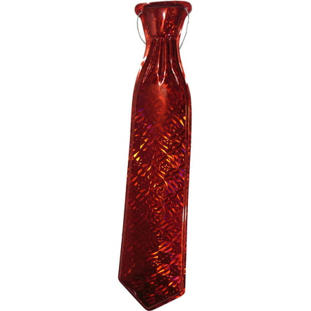 Red Mylar Long Gangster Roaring 20s String Tie Costume Accessory