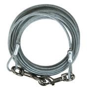 Aspen Pet Heavy Duty Dog Tie-Out Galvanized Steel Cable, 20 Long for Dogs Up To 100 lb, Silver