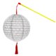 thumbnail image 1 of Chinese Paper Lanterns With LED Lights Hollow Out Hanging Asia Japanese Paper Lamps With Tassel And Walking Stick, 1 of 5