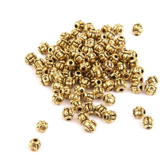 100pcs Pumpkin Round Spacer Beads Charms DIY Jewelry Findings 4mm LOT