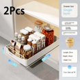 thumbnail image 1 of Nuevo estante de almacenamiento de cocina con rieles deslizantes, tipo cajonera extraíble, bandeja de almacenamiento, caja de especias, estante de almacenamiento, organizador de armarios, 1 of 4