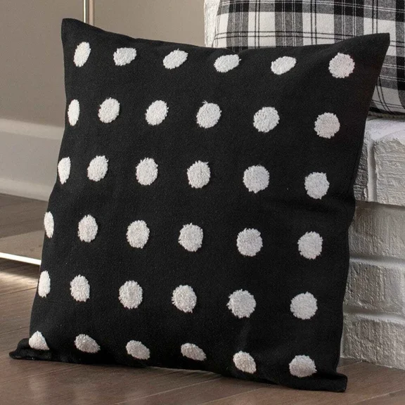 White Tufts 18" Pillow Cover