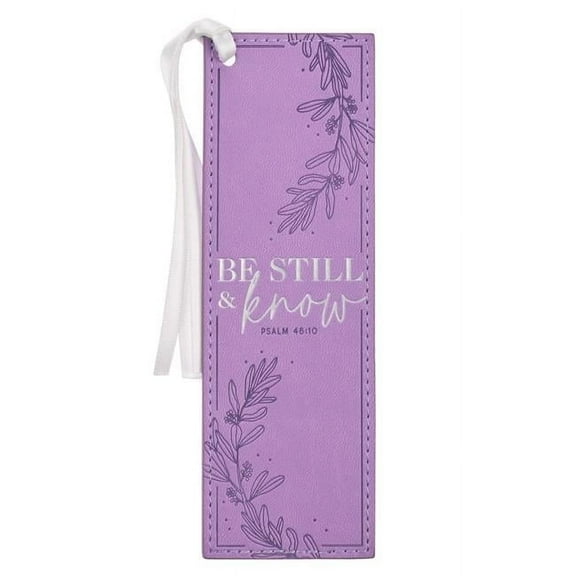 Christian Art Gifts 241392 Faux Leather-Be Still Watercolor Psalm 46-10 Bookmark