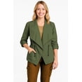 thumbnail image 1 of Gabardina con estilo solapa de cascada Verde olivo GD / XG, 1 of 2